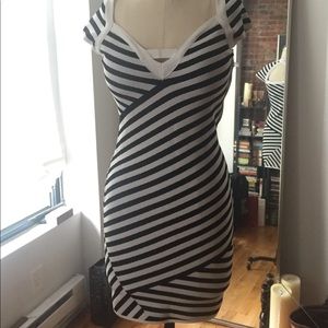 Guess striped bandage dress